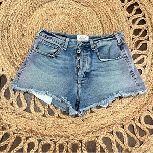 McGuire Button Fly High Rise Cutoff Denim Shorts 26